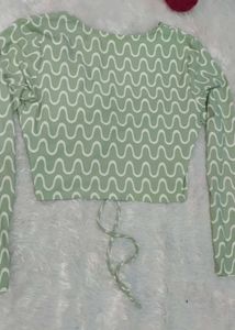 sage green 🍏 Crop Top