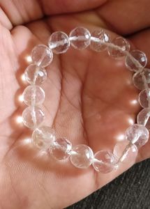Natural Crystal Bracelet With Dimond Cutting!