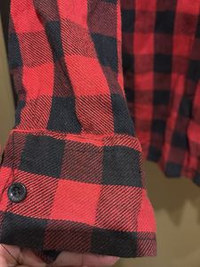 Red &amp; Black Plaid Flannel Shirt