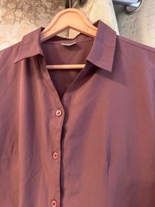 Mauve Button-Down Shirt, Bust- 34/32