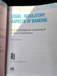 Legal &amp; Regulatory Aspects of Banking