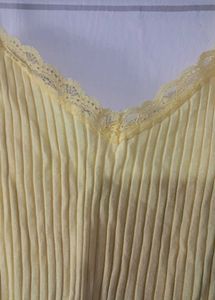 Yellow Lace Trim Cami