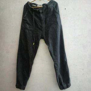 Black Denim Joggers