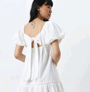 Nuon By Westside White Square Neck Dress