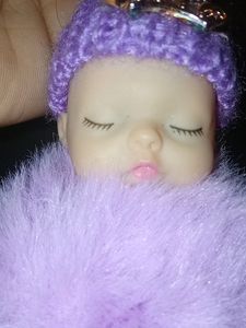 Cute Purple Doll Keychain