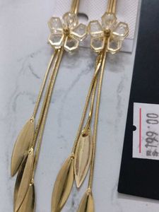 Elegant Gold Tone Dangle Earrings
