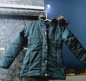 teal green Puffer winter Jacket