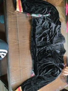 Designer Black-Golden Georgette Net Saree (6 Mtr)