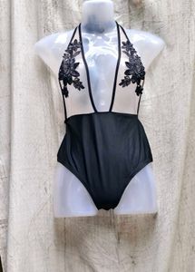 Black Floral BODYSUIT