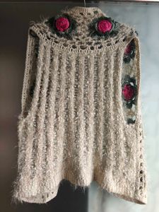 Floral Wool Shrug