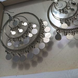 Statement  Oxidised Hoop Earrings