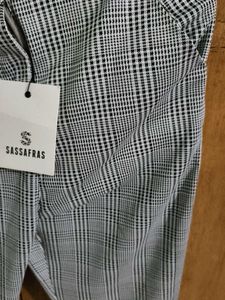 Checked Grey Trousers - New with Tag