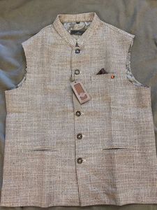 XXL - Black &amp; White Nehru Jacket