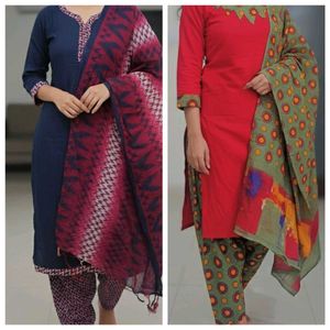 Cotton kurta suits set of 2