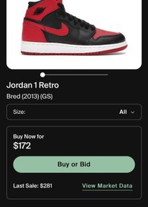 *Grab Or Miss* Nike Air Jordan 1 Bred