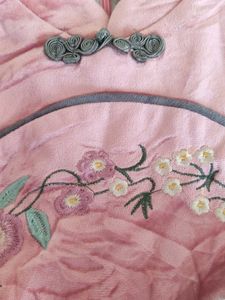 Pink Embroidered Asian Style Top