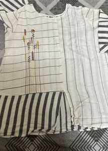 Brand New Striped Embroidered Tunic