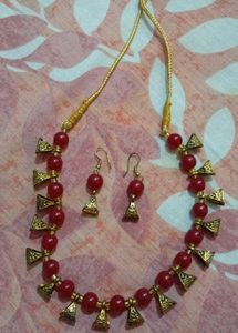 Red &amp; Gold Jewelry Set