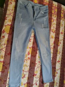 Light Blue Distressed Jeans