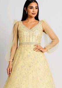 beautiful yellow gown