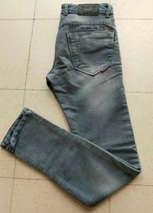 Gray Wash Denim Jeans