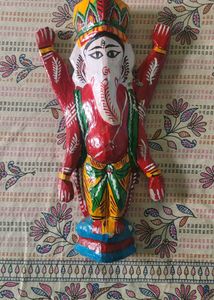 Lord Ganesh Wood Work Idol