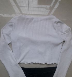 White Knitted Top