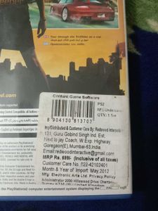 Need For Speed Undercover PS2 DVD
