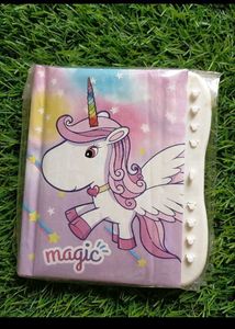 New Unicorn 'Magic' Button Lock Diary