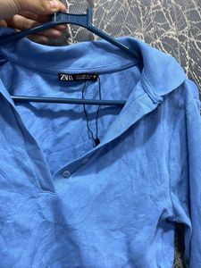Zara Ribbed Fitted Top