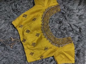 Yellow Embroidered Blouse