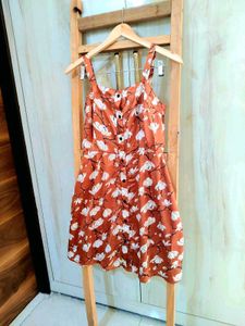 Printed Satin Dress Bust Size-26