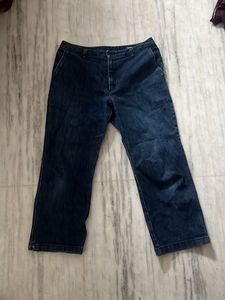 Blue Three Quarter Denim Jeans