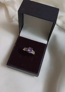 Pure silver Amethyst Ring