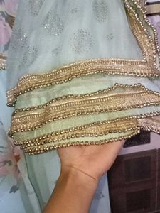 Short Anarkali Set With Dupatta