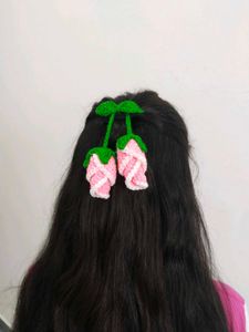Restocked!!! Crochet Rose Hair Tie 🌹