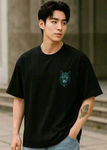 Cool Wolf Graphic Black T-Shirt