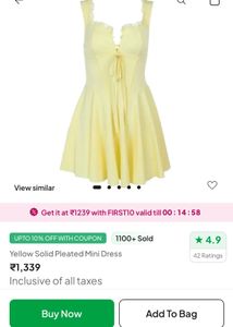 VIRAL Butter Yellow Dress