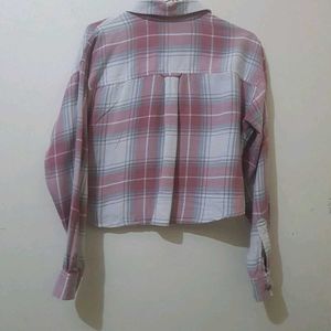 American Eagle Cropped Fannel SHIRT