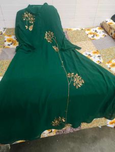 Emerald Green Embroidered Dress