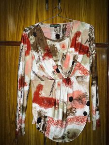 Patterned Long Sleeve Top