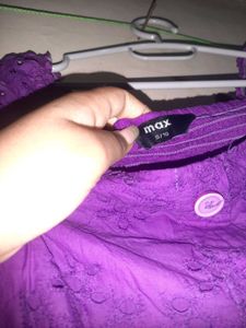 Purple Eyelet Top
