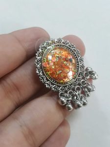 Sparkly Orange Earrings