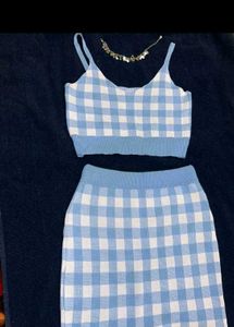 Blue Gingham Set