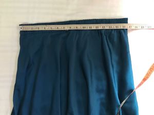 Turquoise Satin Maxi Skirt Waist 32