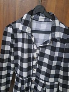 Shirt Tunic Black White