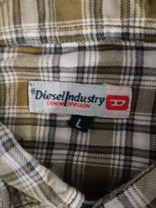 Original Diesel Men's Plaid Flannel Shirt