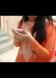Orange Punjabi Suit In Pure Georgette