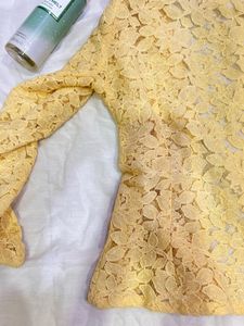 🌼Vintage Y2K Lemon Lace Cardigan Top