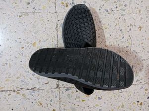 Black Woven Slip-On Shoes
